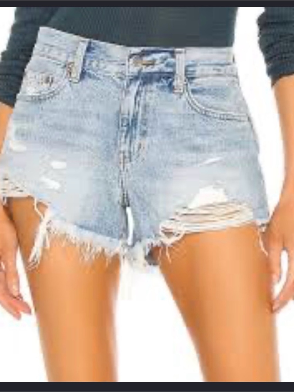 Pistols Gigi Low Rise Distressed Devine Shorts 26